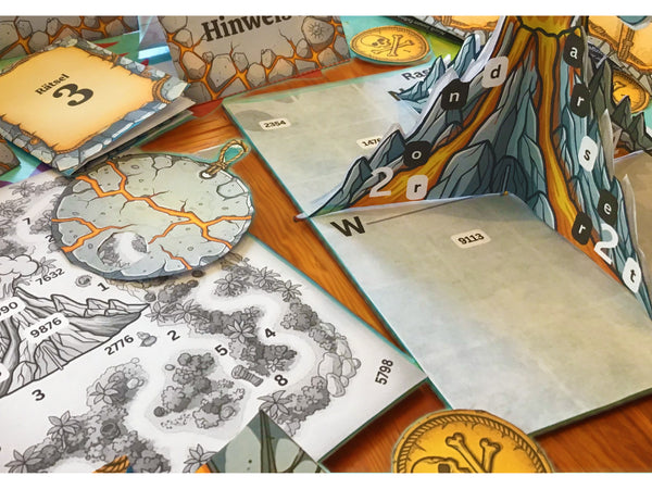 Fluch des Piratenvulkans - Escape Room zum Ausdrucken