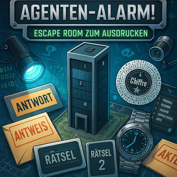 Agenten-Alarm! - Escape Room zum Ausdrucken
