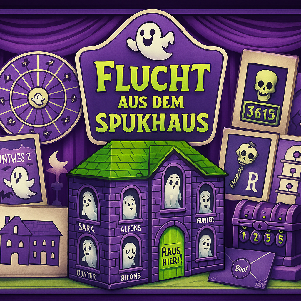 Flucht aus dem Spukhaus - Escape Room zum Ausdrucken