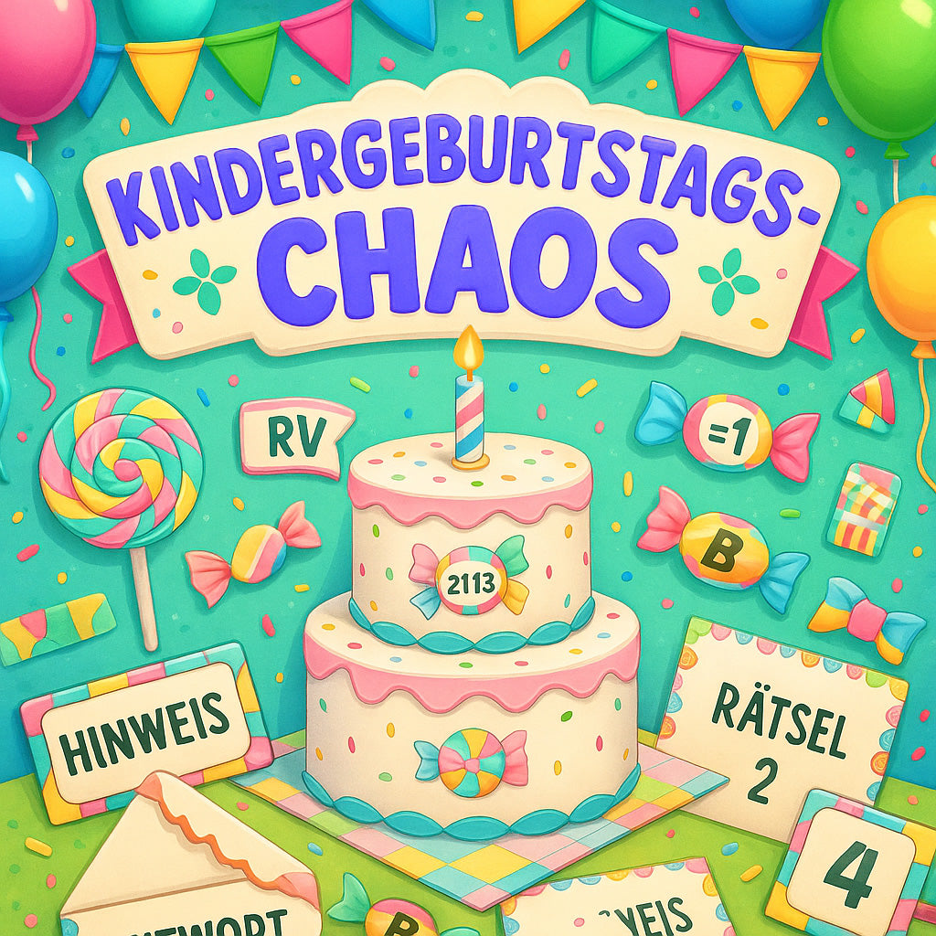 Kindergeburtstag Chaos - Escape Room zum Ausdrucken